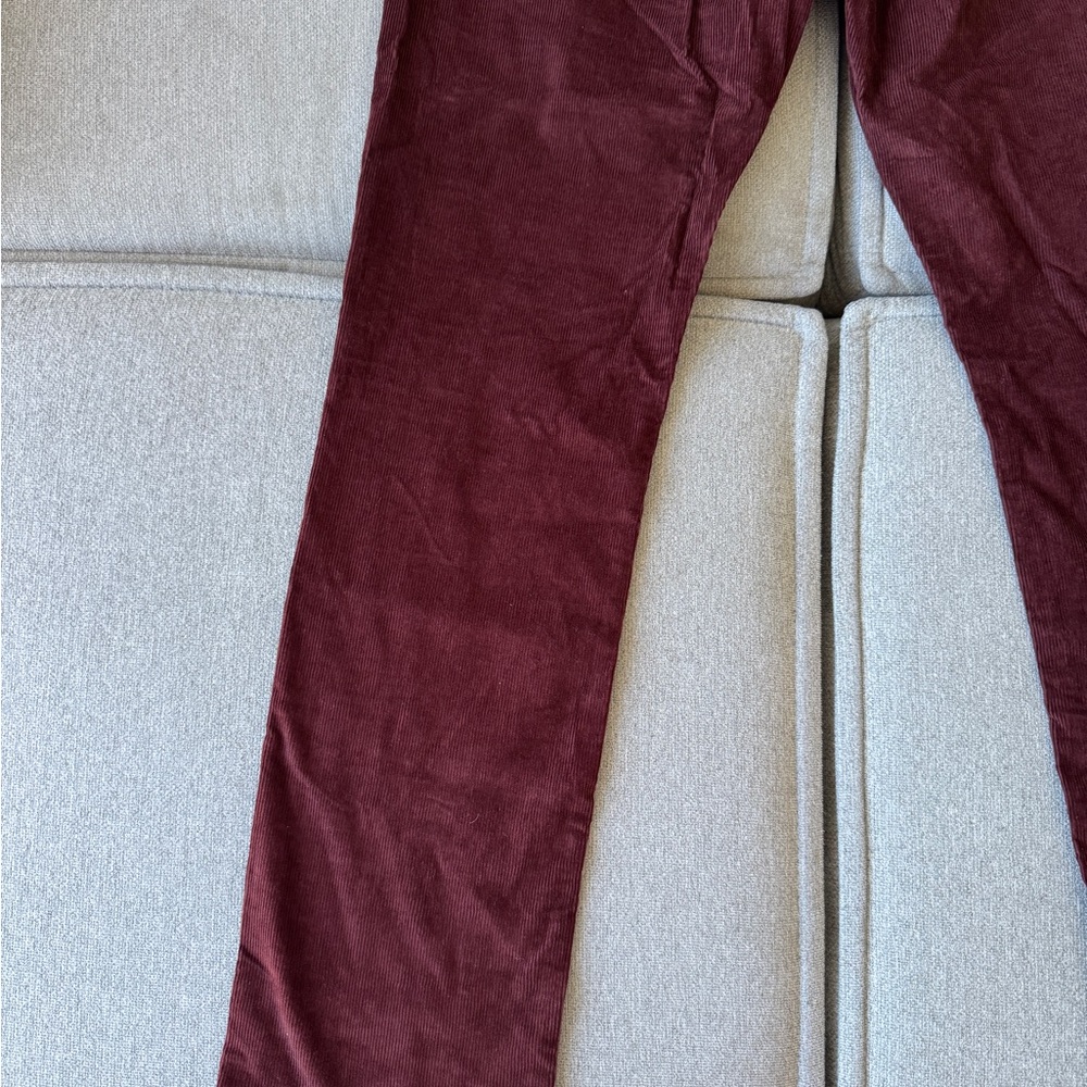 J. Crew Men's Deep Red Corduroy Pants - 484 Slim - 35 X 32 - Picture 10 of 11